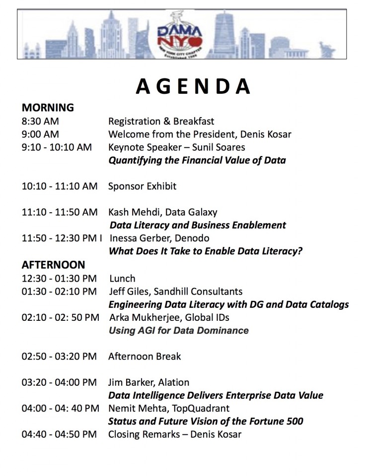 DAMA Day 2023 - Agenda